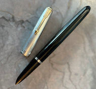 Parker 51 Aerometric, Silver Cap Teal Black barrel