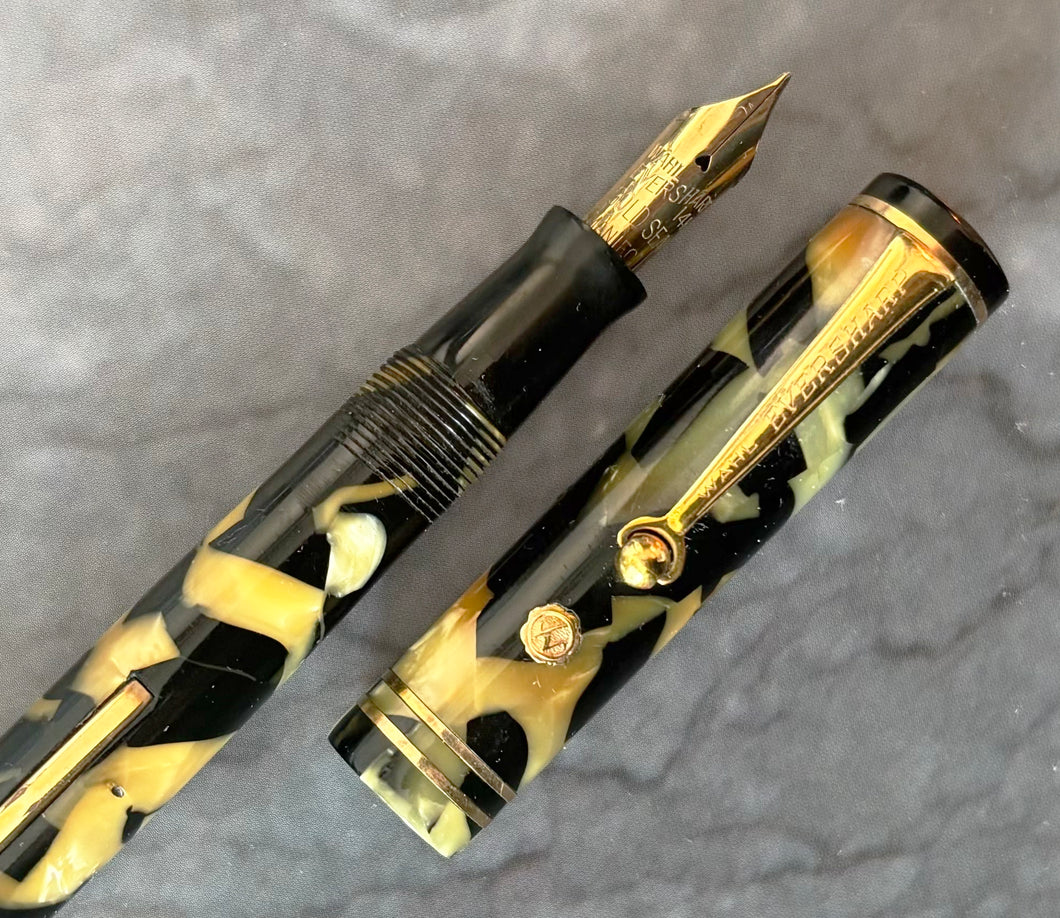 Wahl Eversharp Gold Seal Fountain Pen (1920s) - Black & Pearl