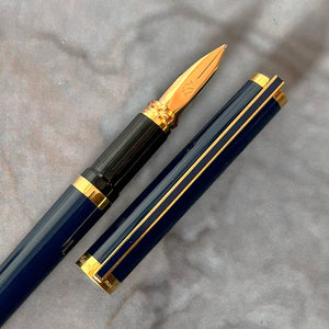 S. T. Dupont Classique "Lafayette" Fountain Pen (1980s) - Blue Chinese Lacquer