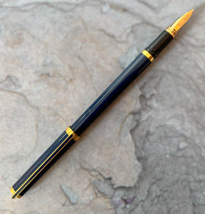 S. T. Dupont Classique "Lafayette" Fountain Pen (1980s) - Blue Chinese Lacquer