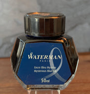 Ink Bottle Waterman Ink, Fountain Pen Ink 50 ml Bottle, Mysterious Blue