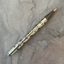 Load image into Gallery viewer, Waterman 452 1/2 V Fountain Pen &amp; Pencil- Fully Etched Sterling