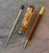 Load image into Gallery viewer, Hand Crafted Wood Ballpoint, with Gold g/f trim