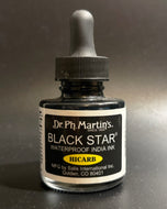Ink bottle, Dr.Ph. Martin's, Black Star India ink