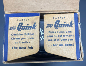 Ink Bottle, Parker Super Quink, Blue-Black