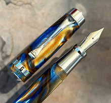 Load image into Gallery viewer, Levenger Plumpster Tides &quot;Blue &amp; Brown Swirl&quot;
