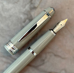 Cross Fountain Pen Polished Grey Resin & Chrome Trim