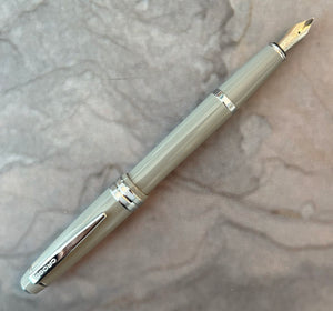 Cross Fountain Pen Polished Grey Resin & Chrome Trim