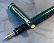 Waterman Expert II Black & Green Marble