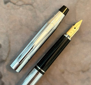 Cross Century Chrome Fountain Pen and Rollerball set