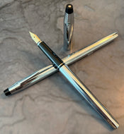 Cross Century Chrome Fountain Pen and Rollerball set