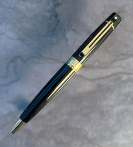 Sheaffer 300 Glossy Black Gold Trim Ballpoint Pen