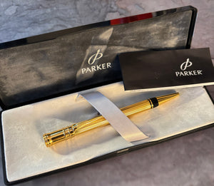 Parker Duofold Ballpoint Pen in the 23K Gold Plate