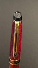 Load image into Gallery viewer, Waterman Expert II Ballpoint Pen - France Red/Black marble Lacquer, Gold Plated Trim