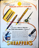 Sheaffer's Visulated, The Saturday Evening Post, February 6, 1937