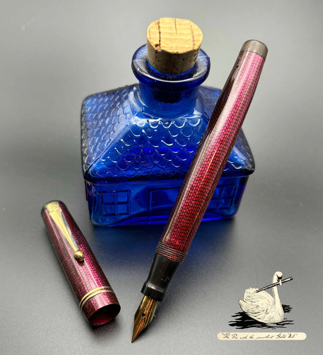 Mabie Todd, Swan Garnet Lizard Fountain Pen