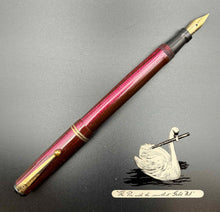 Load image into Gallery viewer, Mabie Todd, Swan Garnet Lizard Fountain Pen