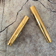 Parts - Gold Parker 75 Cross Hatch Pattern, Cap & barrel