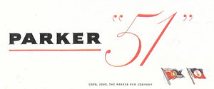Parker 51 Aerometric Cocoa set, Lustraloy,  Fountain Pen & Pencil