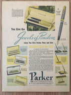 Vintage Ads. Mounted: Parker Vacumatic, 