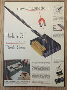 Vintage Ads. Mounted: Parker 51, Desk sets