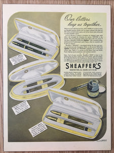 Vintage Ads. Mounted : Sheaffer's Vigilant, Triumph
