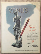Vintage Ads. Mounted: the New Venus