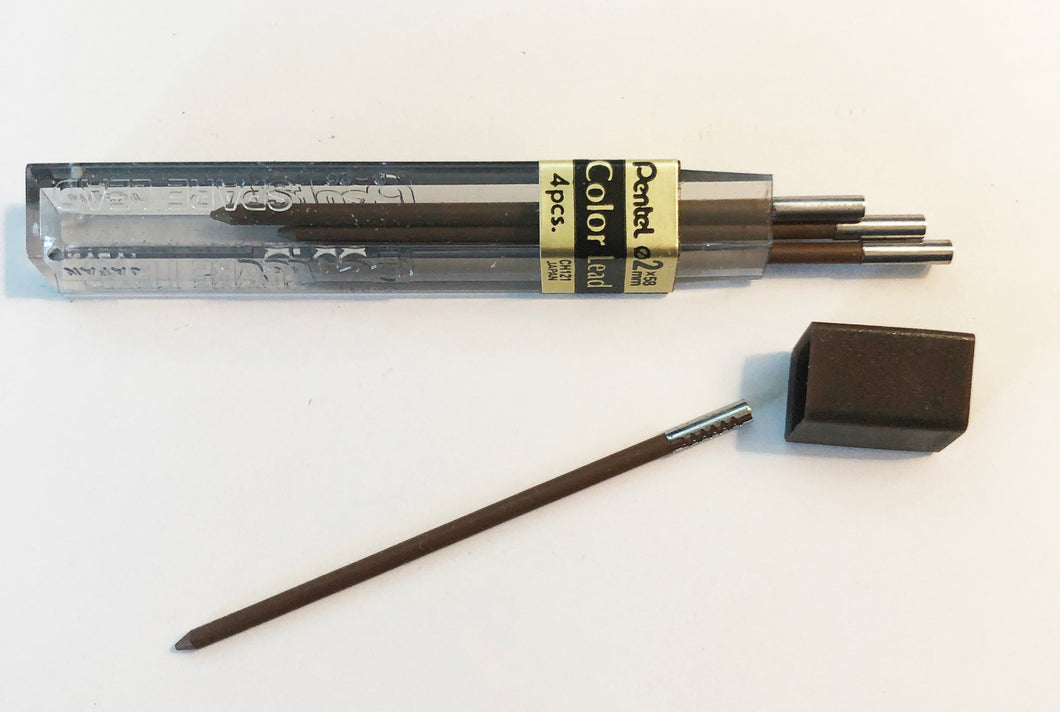 Vintage Lead, Pentel Colours, 2mm x 58mm, Brown