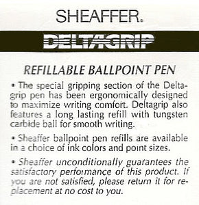 Sheaffer Delta Grip Ballpoint, Blister pack
