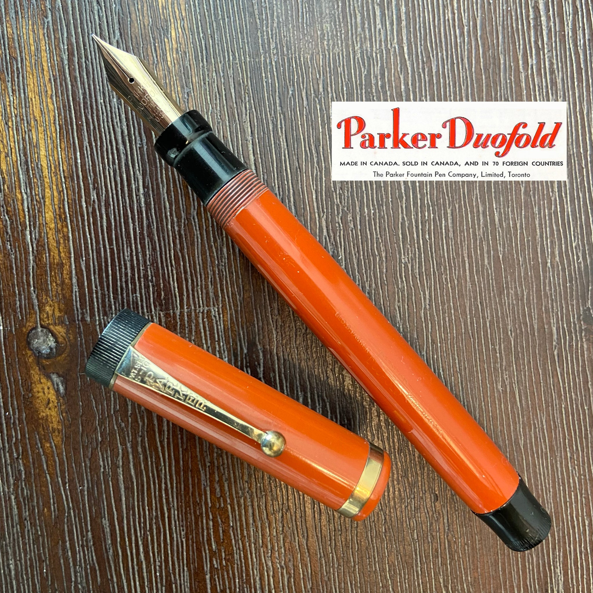 Sold at Auction: PARKER Duofold Sr. Red FP & Pencil, c.1926