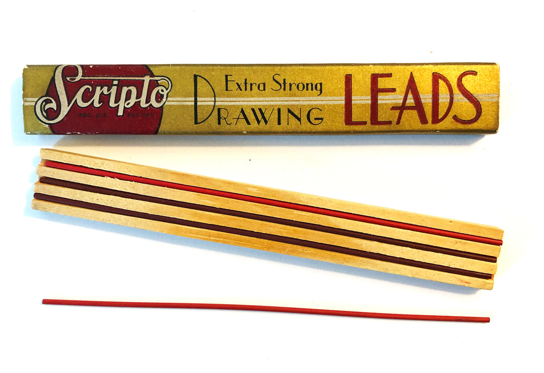 Vintage Lead, Scripto, Red long leads