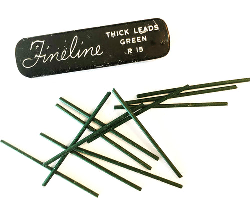 Vintage Lead, Sheaffer's, Fineline Green, 1.1mm