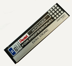 Modern Lead, Pentel Hi-Polymer Black 0.5mm Lead C555 H