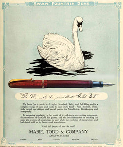 Mabie Todd, Swan Garnet Lizard Fountain Pen