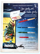 Load image into Gallery viewer, Parker 61, 51, 21, Christmas, MacLean&#39;s Magazine, December 6, 1958