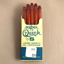 Load image into Gallery viewer, Parker Super Quink ink cartridges, vintage. Red