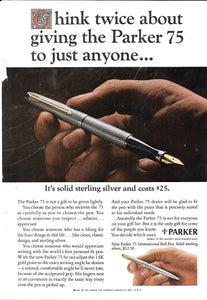 Parker 75,  Sterling Silver Cisele