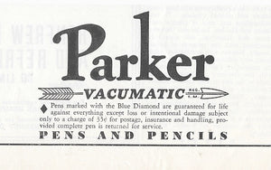 Parker Vacumatic, Lockdown, Green Pearl c1935