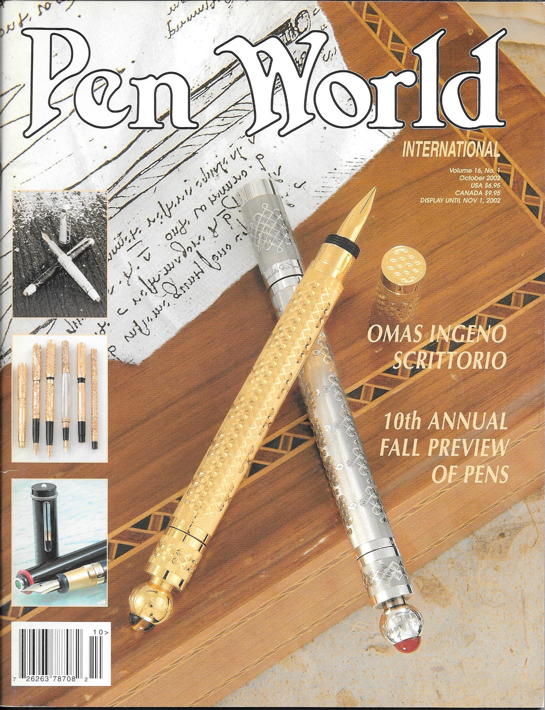 Pen World, Back Issues. October. 2002 Vol.16. No.1