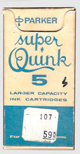 Load image into Gallery viewer, Parker Super Quink ink cartridges, vintage. Red