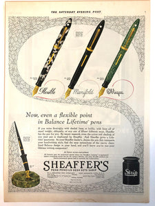 Sheaffer Balance 3-25 - Slender Full Length, Black, 1930’s