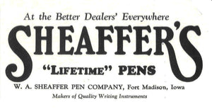 Sheaffer's Lifetime, Senior Flat-Top, Black