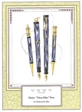 Load image into Gallery viewer, Parker c1929 True blue ring top, ladies mechanical pencil, Modernistic