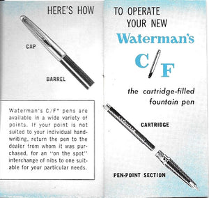 Waterman's c/f set, Fountain pen & Ballpoint, Orange barrel