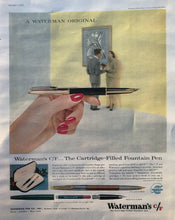 Load image into Gallery viewer, Waterman c/f Fountain pen &amp; pencil set Black with Chrome