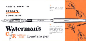 Waterman's c/f , Fountain pen, Orange barrel