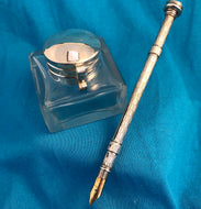 Victorian Pen-Pencil Ring-Slider & Inkwell