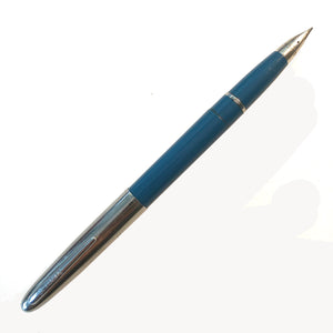 Sheaffer Cartridge Pen  Blue barrel, chrome cap