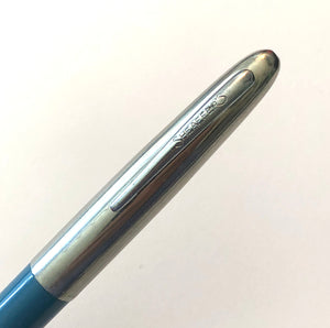 Sheaffer Cartridge Pen  Blue barrel, chrome cap