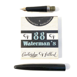 Waterman c/f Stainless steel cap with Black barrel